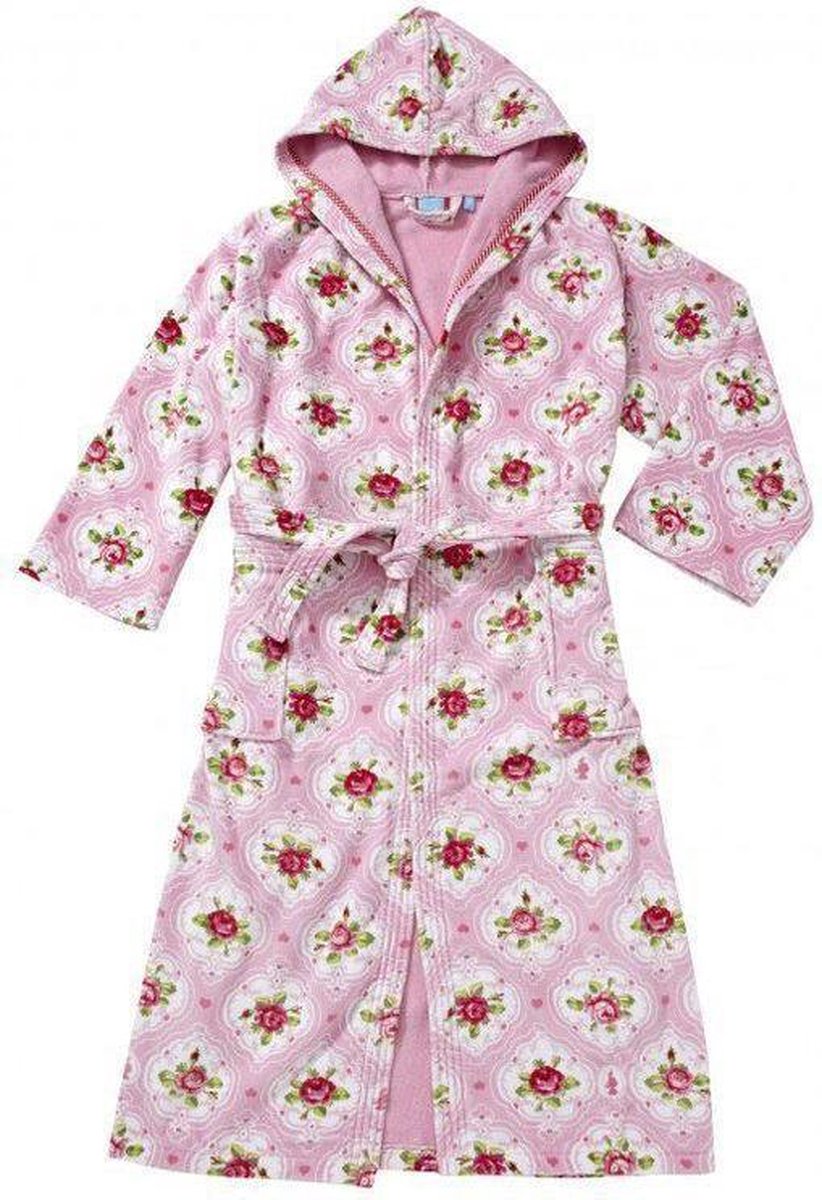 PiP Studio Badjas Flower Medaillon - Maat XXS - Pink