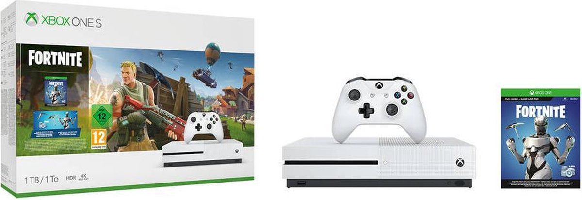 Xbox One S console 1 TB + Fortnite + 2.000 V-bucks (t.w.v. 20 euro) | bol. com