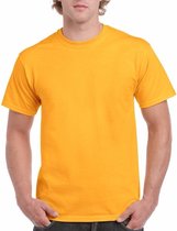Donkergeel katoenen shirt voor volwassenen 2XL (44/56)