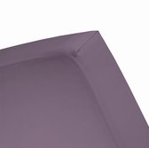 Damai - Hoeslaken (tot 25 cm) - Double Jersey - 80/90 x 200/210/220 - 100 x 200 cm - Purple