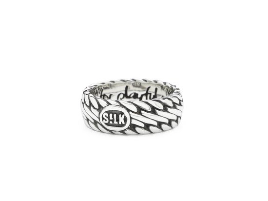 SILK Jewellery - Zilveren Ring - Weave - 161.20,5 - Maat 20,5