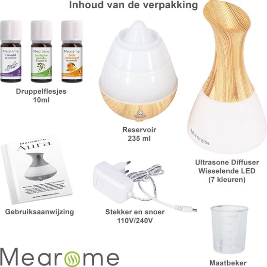 Aroma Diffuser Etherische Olie Lavendel Eucalyptus Zoete Sinaasappel