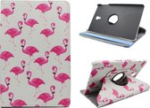HB Hoes Geschikt voor Apple iPad Mini 5 met Print - Draaibare Tablet Book Cover - Flamingo