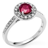 Orphelia RD-3916/RU/58 - Ring - Goud 18 kt - Diamant 0.29 ct / Robijn 0.73 ct - 18.50 mm / maat 58