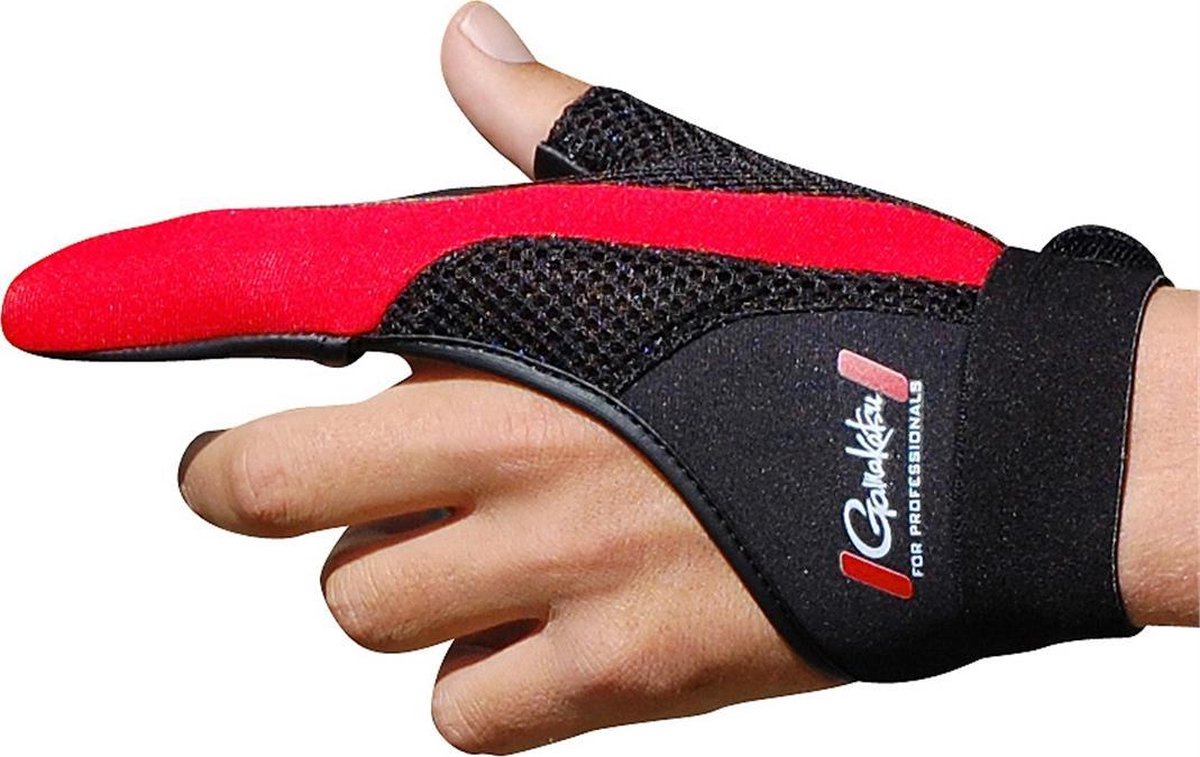 Gamakatsu Casting-Protector Right - Handschoenen - Maat L - Rood