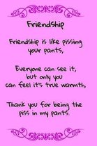 Friendship, Friendship is Like Pissing Your Pants