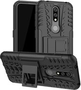Cazy Nokia 4.2 hoesje - Rugged Hybrid Case - zwart