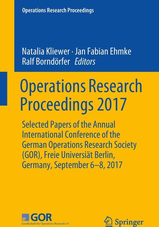 Operations Research Proceedings - Operations Research Procee ... - cover