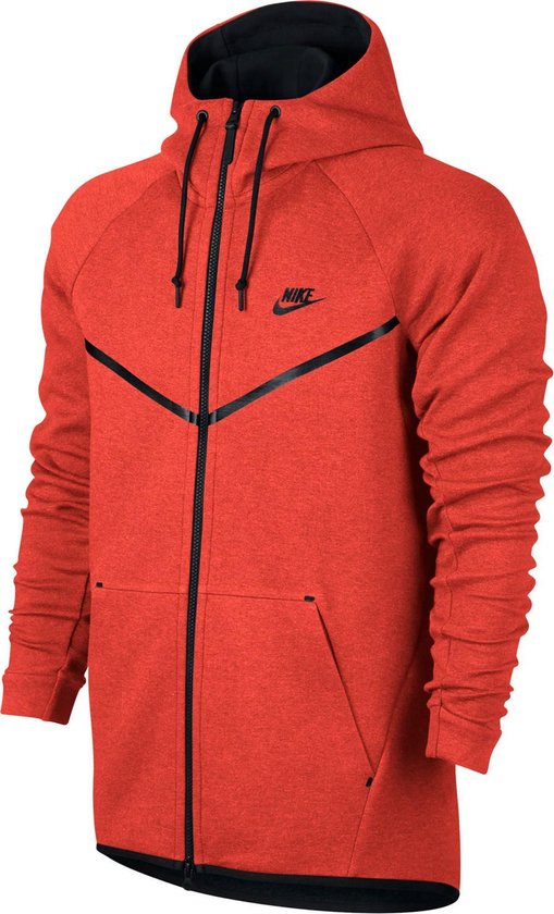Eervol schade Drastisch Nike Sportswear Tech Fleece Windrunner Sporttrui - Maat S - Mannen - oranje/ rood/zwart | bol.com