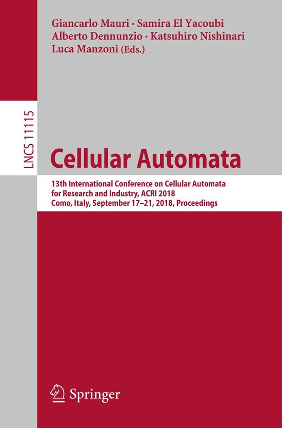 Springer Nature Proceedings Computer Science - Cellular Auto ... - cover