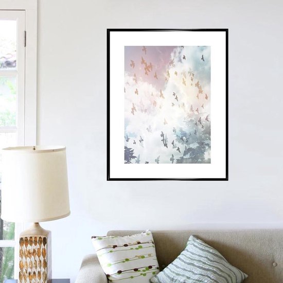 Homedecoration Easy - Cadre photo - Format photo 30x33 cm - Plastique - Noir brillant