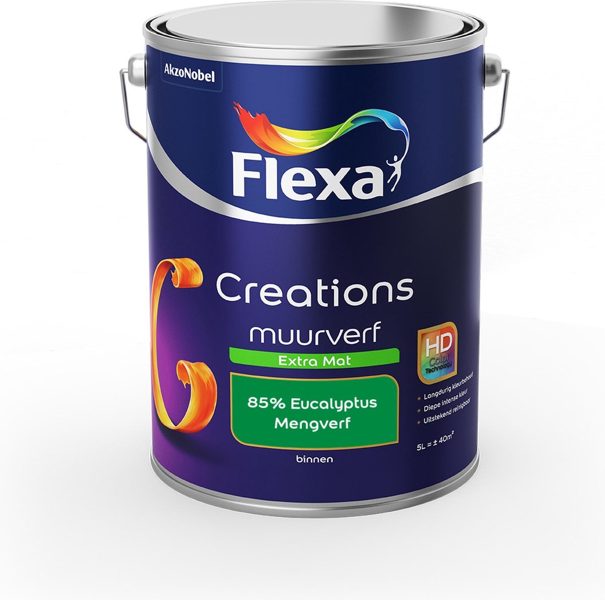 Flexa Creations Muurverf - Extra Mat - Mengkleuren Collectie - 85% Eucalyptus - 5 liter