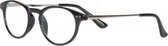 Icon Eyewear ICB003 Boston Leesbril +1.00 - Glanzend zwart, metalen poten