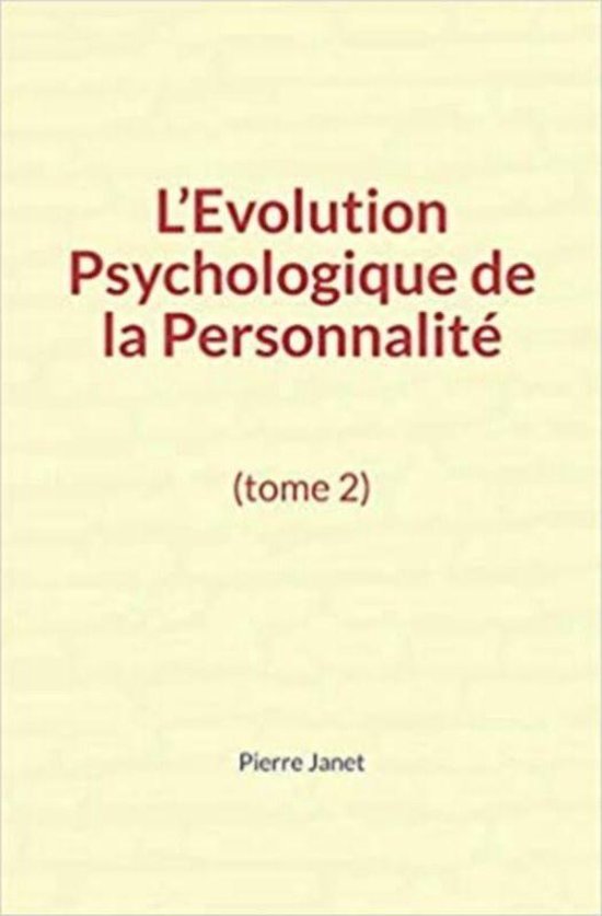 L’évolution psychologique de la personnalité - cover