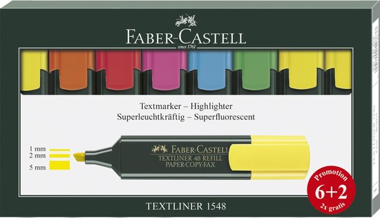 Surligneurs Faber Castell 48 pochette 8 pièces