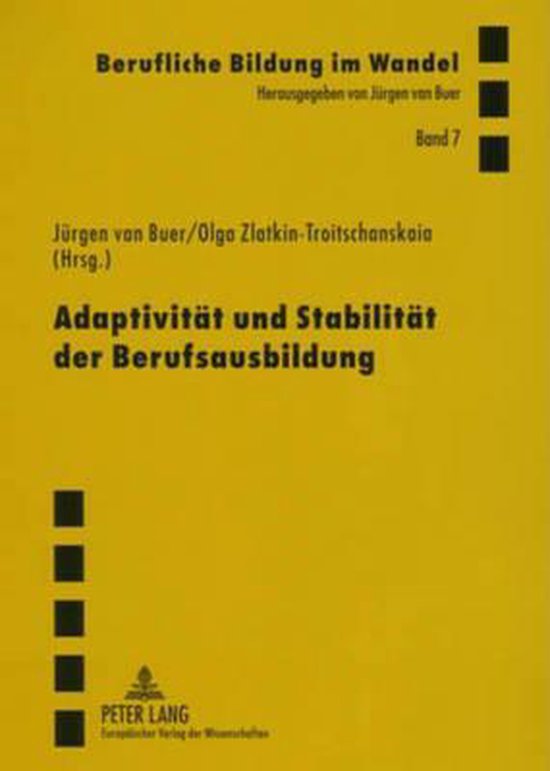Adaptivität und Stabilität der Berufsausbildung - cover