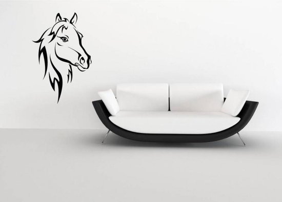 Muursticker paard hoofd - wanddecoratie paardenhoofd