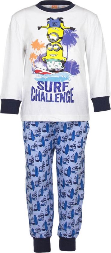 Leed Zelfgenoegzaamheid Minimaal Kinder pyjama Minions | kleur wit-blauw Mt 98 | bol.com