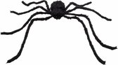 Halloween decoratie mega spin - zwart - kunststof - 125 cm - Halloween/horror decoratie/versiering