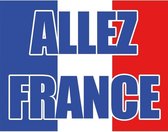 Franse vlag met tekst Allez France