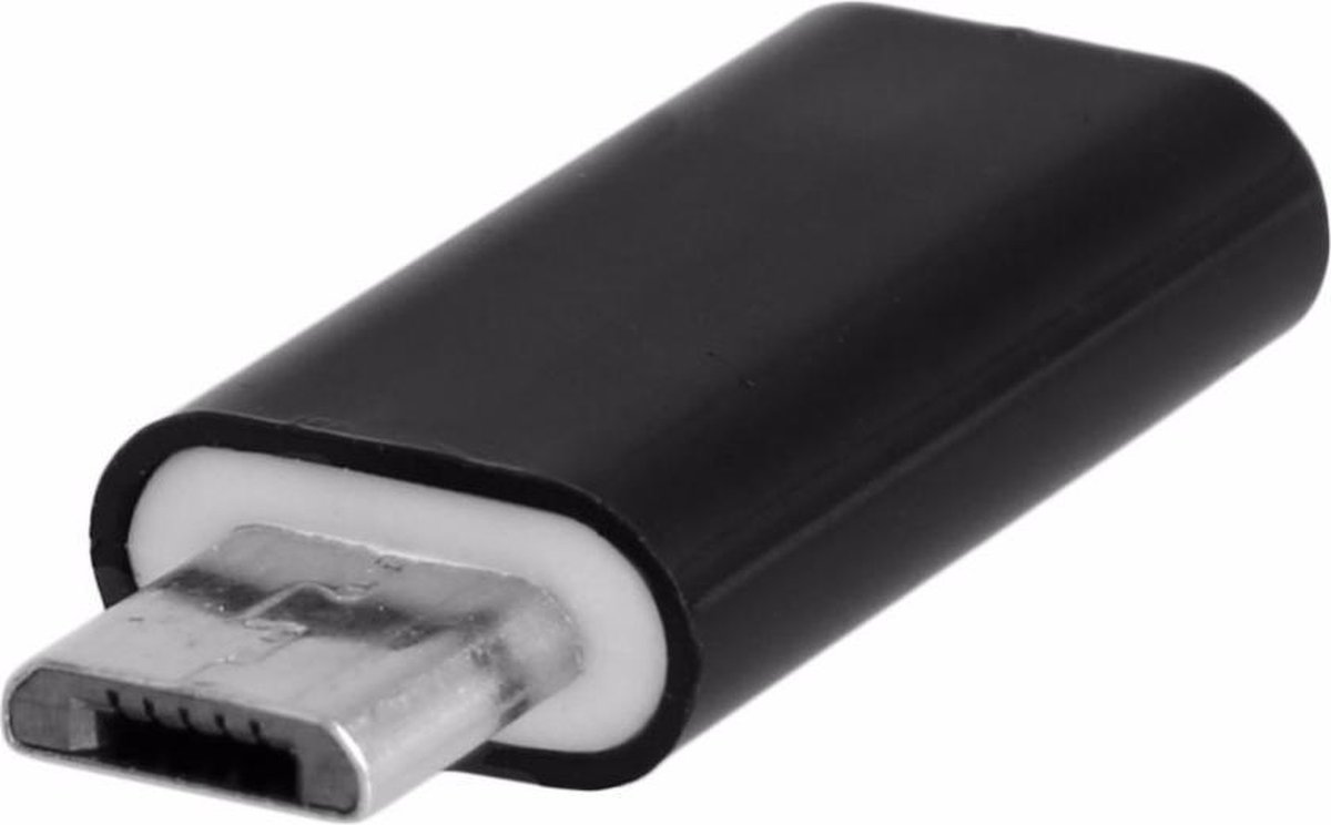 USB Type C Female naar Micro USB Male Adapter - Zwart - OTB