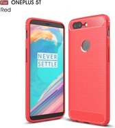OnePlus 5T Armor Brushed TPU Case - Rood