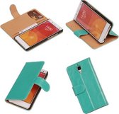 BestCases.nl PU Leder Turquoise Xiaomi Mi4 Book/Wallet Case/Cover