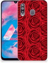 Back Cover Geschikt voor Samsung M30 TPU Siliconen Hoesje Rood Rose