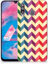 Geschikt voor Samsung Galaxy M30 TPU bumper Zigzag Color