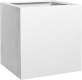 Bloempot Block l essential 50x50x50 cm glossy white vierkant