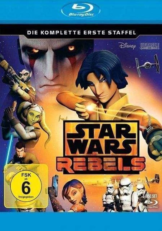 Blu-ray hoes van Star Wars Rebels, Seizoen 1. Met Ezra Bridger, Kanan Jarrus, Hera Syndulla, Zeb, Sabine Wren en Chopper.