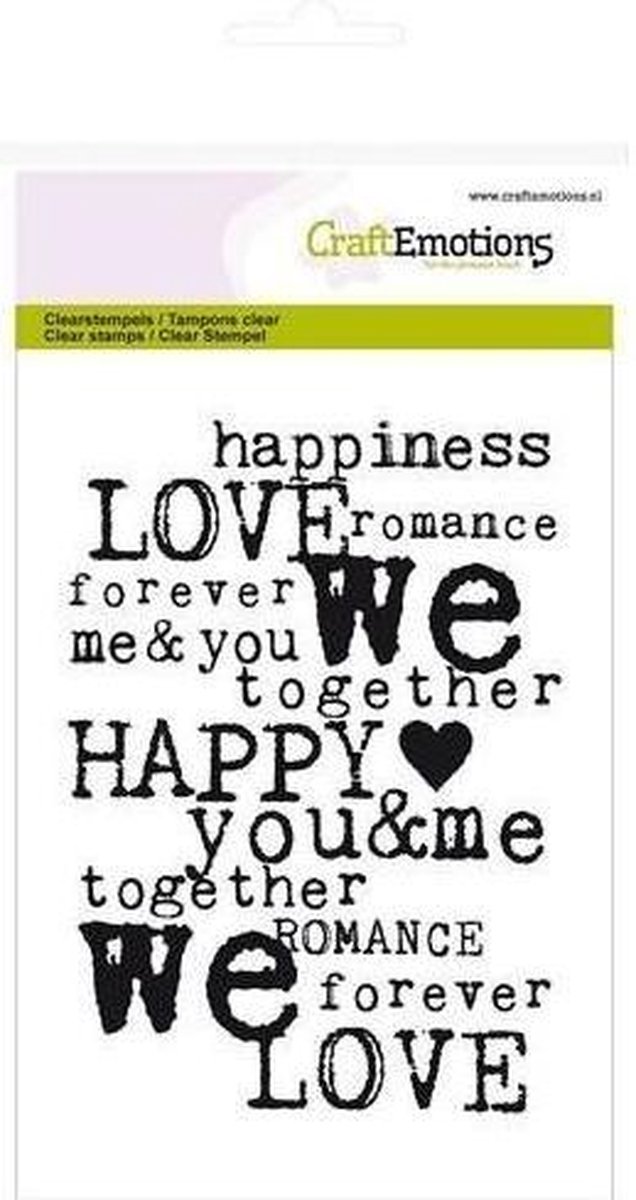 CraftEmotions stempel A6 - achtergrond Love