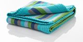 Pebble Crochet Edge Stripey - Couverture de lit de bébé 75x100 cm - Turquoise foncé