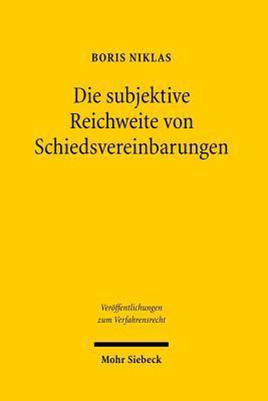 Veröffentlichungen zum Verfahrensrecht- Die subjektive Reic ... - cover