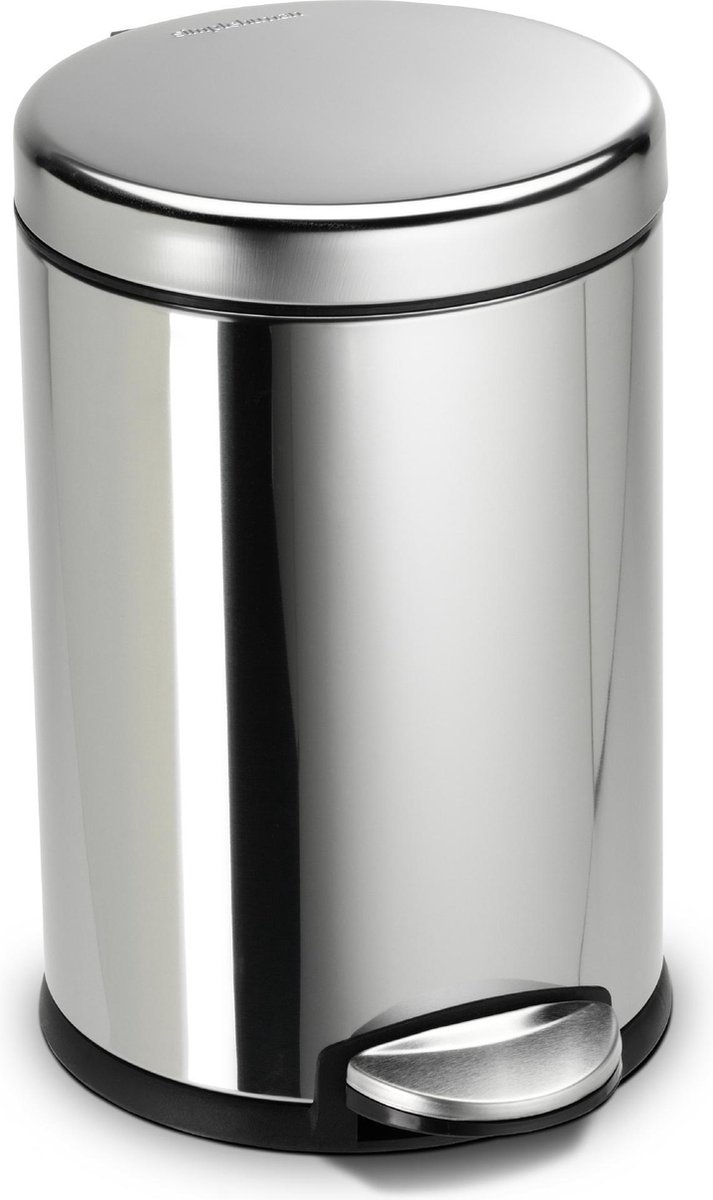 Afvalemmer Rond Rvs Glans 4,5 liter