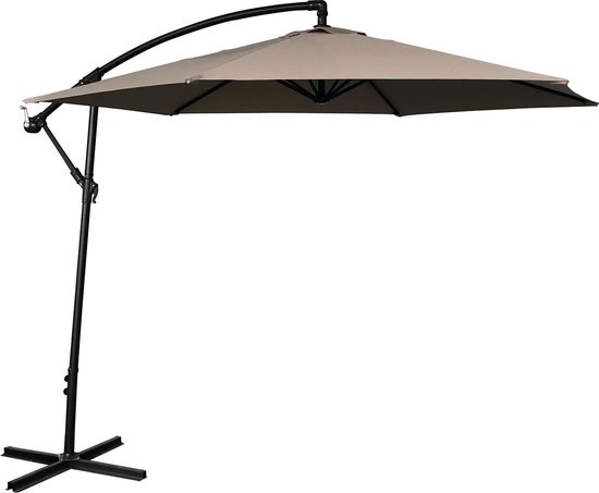 Verwacht het Gevestigde theorie hetzelfde Homra Parasol Alpha deluxe - zweefparasol - Ø300 cm - taupe - inclusief  beschermhoes | bol.com