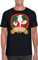 Foute Kerst t-shirt zwart X-mas is fucking expensive voor heren - Kerst shirts L
