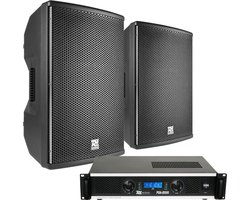 Power Dynamics geluidsinstallatie met 2x PD410P 10 speakers - 1600W