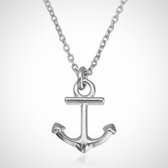 Zilveren ketting met hanger - Anker - 42cm