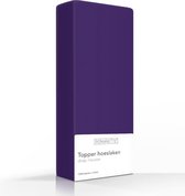 Luxe Katoen Topper Hoeslaken Paars | 90x200 | Ademend En Verkoelend | Uitstekende pasvorm