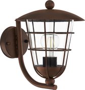 EGLO Vintage Pulfero 1 - Buitenverlichting - Wandlamp - 1 Lichts - Bruin