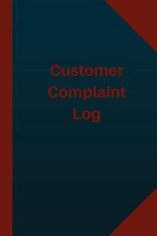 Customer Complaint Log (Logbook, Journal - 124 pages 6x9 inc ... - cover