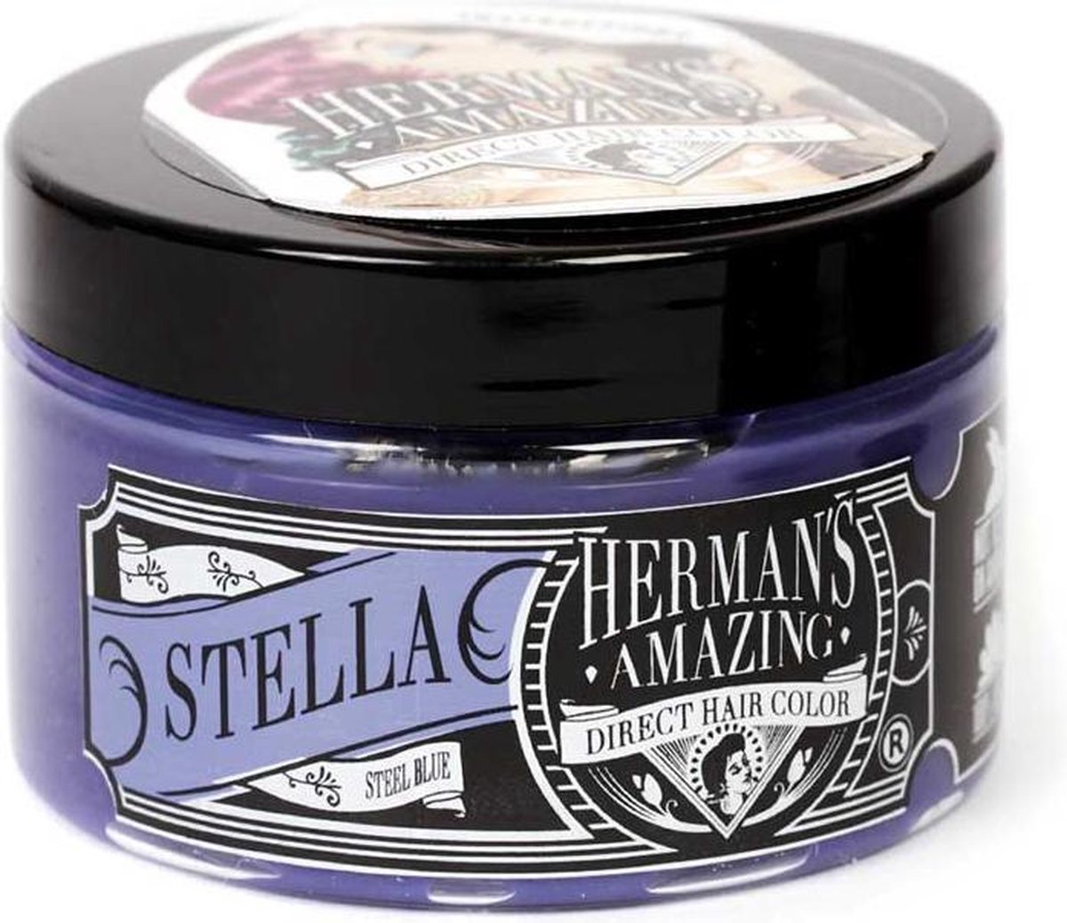 Hermans Amazing Haircolor - Stella Steel Blue Semi permanente haarverf - Blauw