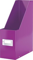 Leitz WOW Click & Store Stevige Kartonnen Tijdschriftenhouder - 10.3 x 33 x 25.3 Cm (BxHxD) - Paars