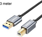 Choetech USB 2.0 A naar B printer kabel - 3 meter - Zwart