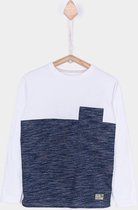 Tiffosi-jongens-shirt, longsleeve-Luisao-kleur: blauw, grijs, wit-maat 140