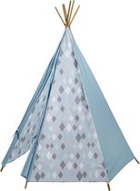 Kids Depot Wieber tipi met stokken Blauw - Speeltent