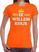 Oranje Ik Willem kusje t-shirt dames M