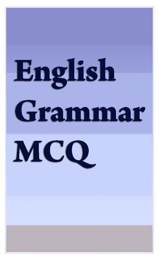 English Grammar MCQ - cover