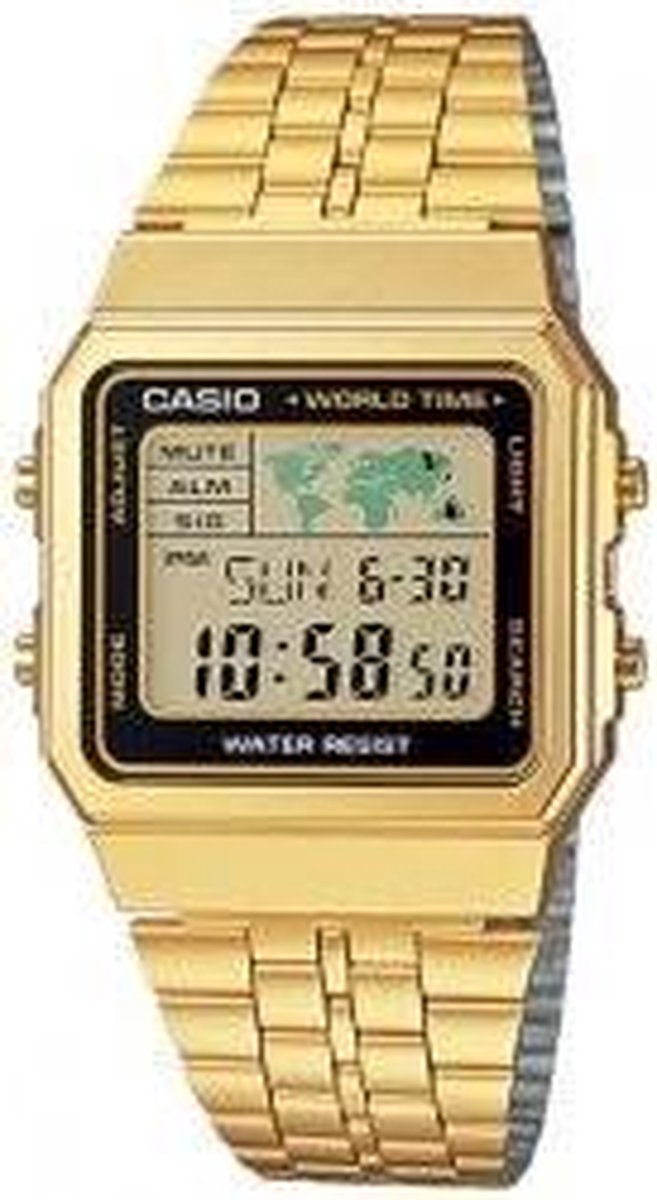Casio A500WGA-1D dames horloge - Goudkleurig